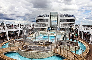 Open deck of cruise liner Splendida.