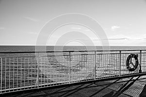 Open deck and sea horizon