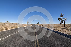 Open desert road photo