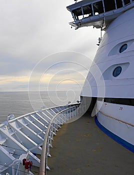 Open desk of a cruise ship.