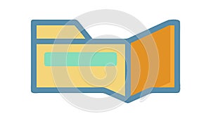 Open Digital Folder, File Management Data Access, vector design Generative AI