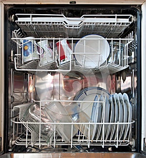 Open dishwasher