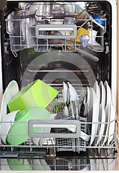 Open dishwasher