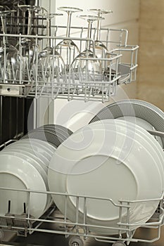 Open dishwasher