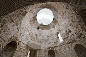 The open dome in the famous palace of Diocletian photo