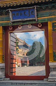 Open door at the forbidden city - Beijing, China