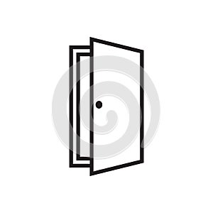 Open door icon vector illustration