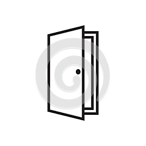 Open door icon vector illustration