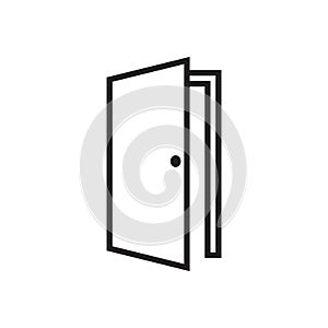 Open door icon vector illustration