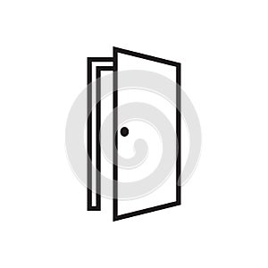 Open door icon vector illustration