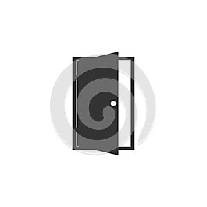Open door icon. Vector illustration, flat design. - Vector