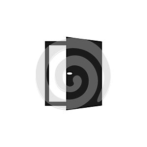 Open door icon. Vector illustration, flat design. - Vector