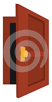 Open door, illustration, vector