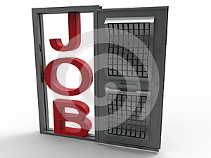 Open Door - Job opportunity concept