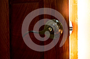 Open door knobs light