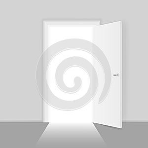 Open door opportunities concept for business success vector illustration