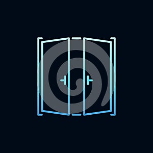 Open Doors vector concept colorful thin line icon