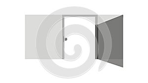 Open Doorway Vector Icon for Entry & Access, vector design Generative AI