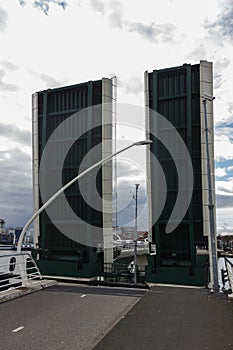 Open drawbridge, Zaanse Schans, Netherlands.