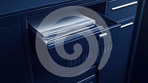 Open File Cabinet Drawer