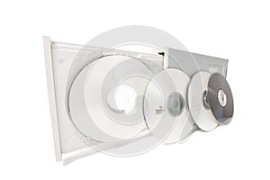 open dvd-rom on white