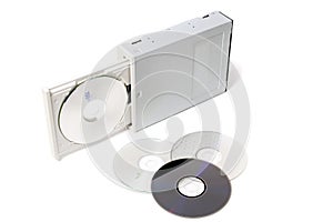 open dvd-rom on white