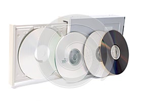 open dvd-rom on white