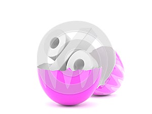Open easter egg with percent