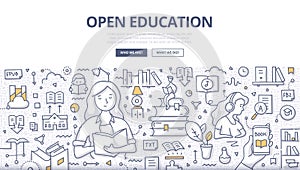 Open Education Doodle Concept