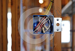 Open Electrical Box in a Home Under Construction