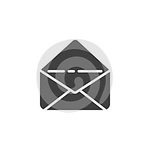 Open email envelope vector icon