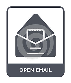 open email icon in trendy design style. open email icon isolated on white background. open email vector icon simple and modern