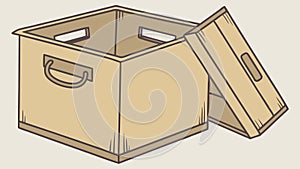 An open, empty cardboard box for packaging or moving, vector design Generative AI