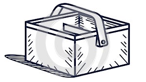 Open and Empty Cardboard Box Vector Illustration, vector design Generative AI