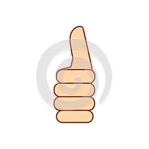 Open empty hands showing different gestures. Hands icon isolated on white background. Vector illustration