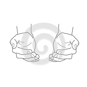 Open empty hands vector