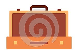 Suitcase for clothes vector icon flat isolated