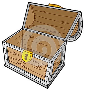 Open empty treasure chest