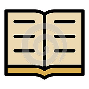 Open encyclopedia icon color outline vector