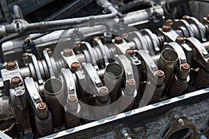 Open Engine Block with cylinders showing