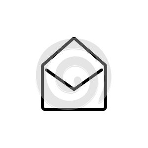 open envelope icon. Element of simple icon for websites, web design, mobile app, info graphics. Thick line icon for website design