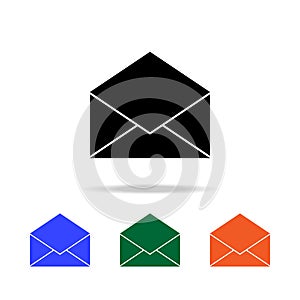 open envelope icon. Elements of simple web icon in multi color. Premium quality graphic design icon. Simple icon for websites, web