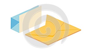 Open Envelope Isometric Icon for Mail or Message, vector design Generative AI