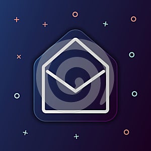Open envelope nolan button icon. Simple thin line, outline vector of web icons for ui and ux, website or mobile application