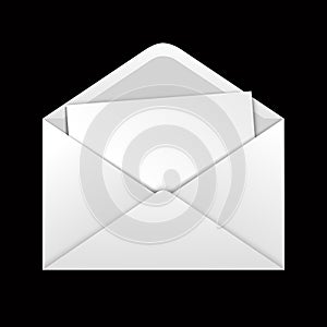 Open envelope with paper