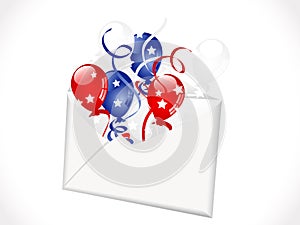 Envelope with balloons photo