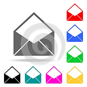 Open envelope web icon. Elements in multi colored icons for mobile concept and web apps. Icons for website design and development,