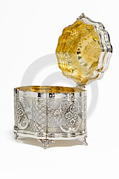 Open Etrog Silver Box