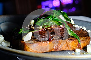 Open Faced Portobello Sandwich