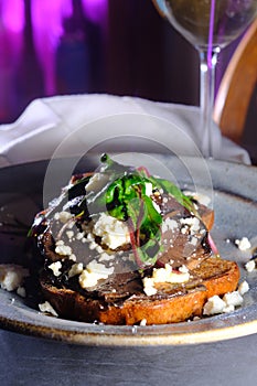 Open Faced Portobello Sandwich